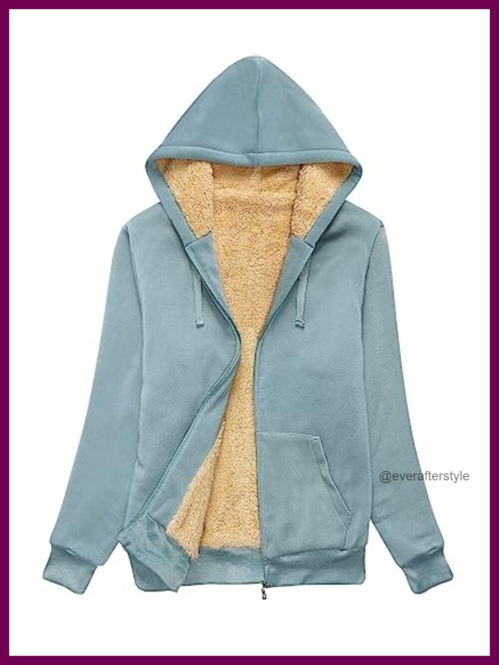 Women's Fleece Hoodie Sherpa Lined Full Zip Sweatshirt Winter Warm Jacket